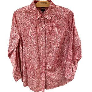 Talbots Classic Paisley Shirt - 14W